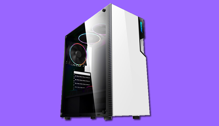 白色高端側透機箱，高顏值鋼化玻璃款